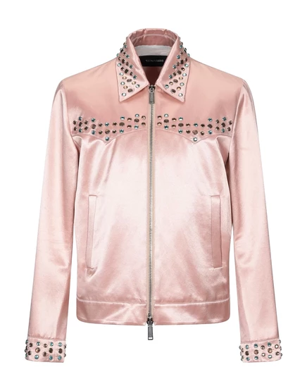 Мужская куртка DSquared2 BRACCIALIN атласная, розовая