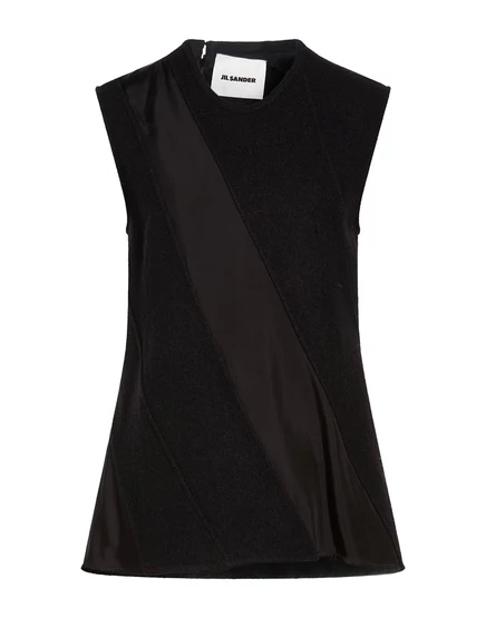 Женский топ Jil Sander из хлопка и шерсти, черный