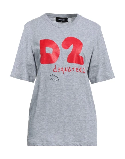 Женская футболка DSquared2 Jadr с логотипом, серая