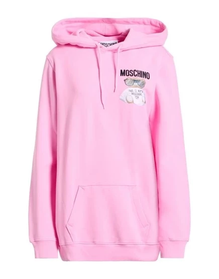 Женская толстовка Moschino с капюшоном, розовая