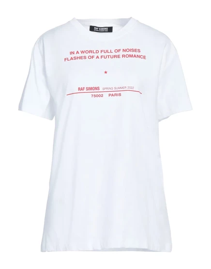 Женская футболка Raf Simons PAPERMAG, белая