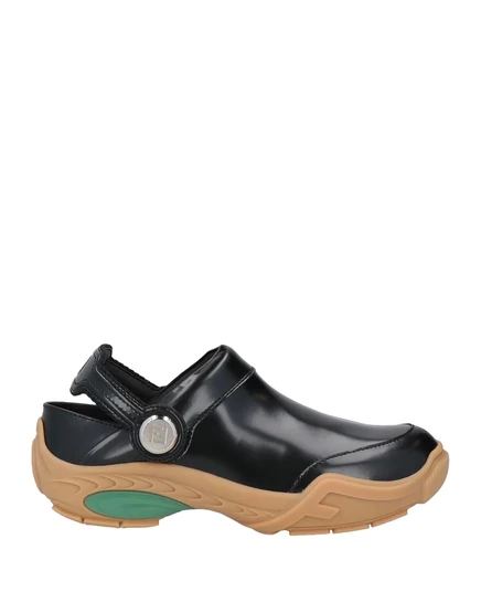Мужские сабо Fendi кожаные, чёрные