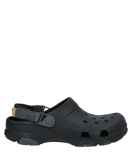Мужские сабо Crocs резиновые с липучкой, чёрные