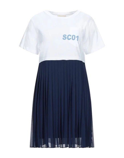 Женское мини-платье Semicouture, креп, белое