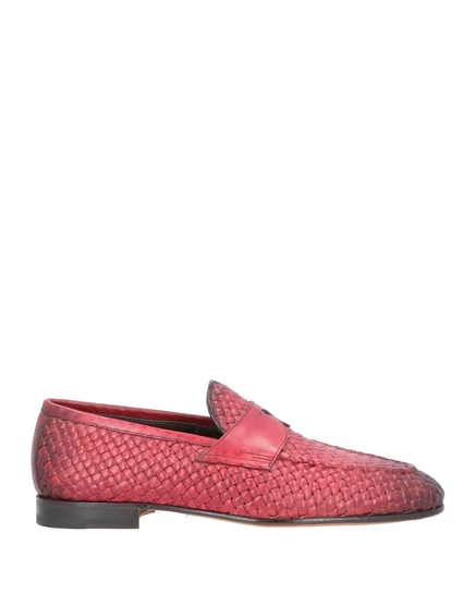Мужские лоферы Santoni из кожи, кирпичные