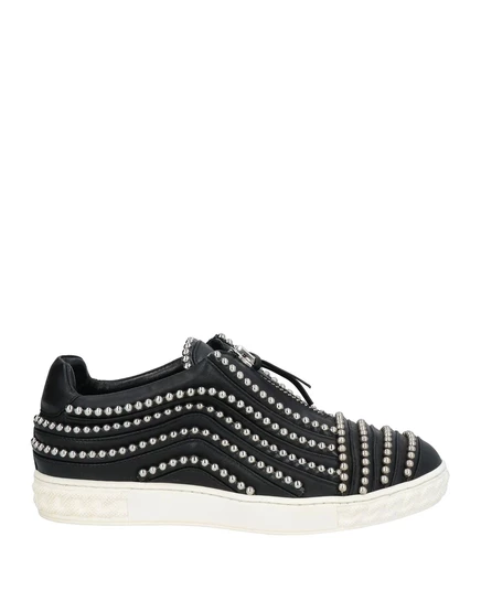 Женские кожаные кеды Casadei, чёрные
