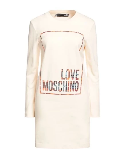 LOVE MOSCHINO Короткое платье светло-кремовый
