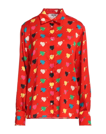 Женская рубашка MSGM Lorenz_SP, томатная