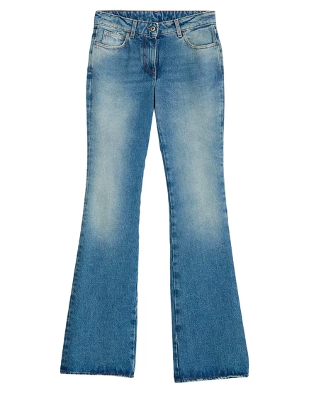 Женские джинсы Off-White, клеш, синие
