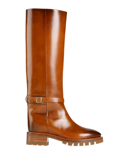 Женские сапоги Santoni Lorenz_SP, кожаные, верблюжьи