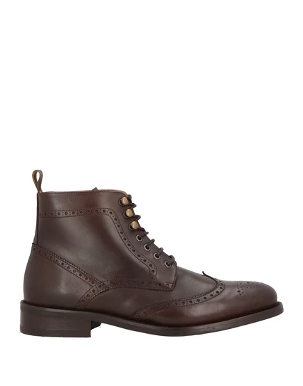 Мужские ботинки Hackett кожаные на шнуровке, коричневые