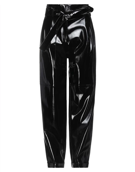 Женские брюки Amen Papermag из экокожи, черные