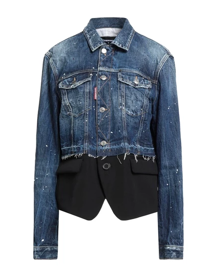 Женская джинсовая куртка DSquared2 с делаве, синяя