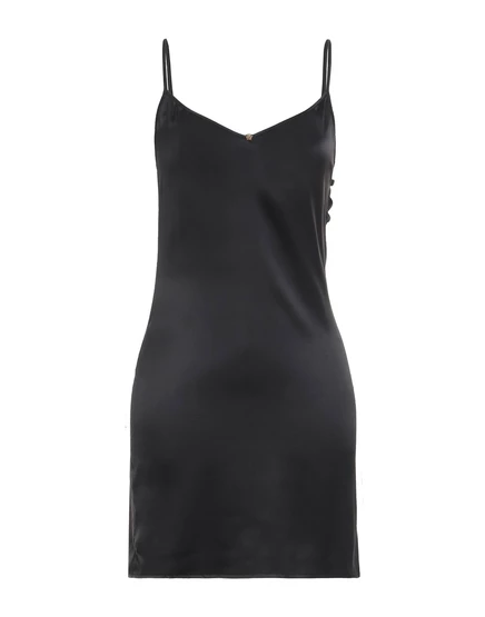Женское мини-платье Versace, атлас, черное