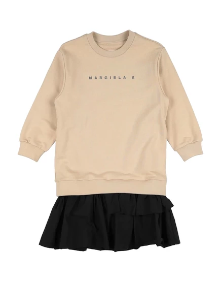 Детское платье MM6 Maison Margiela promotion_junior, бежевое