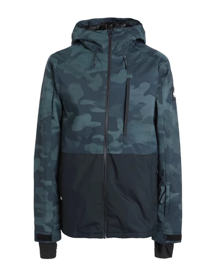 Мужская лыжная куртка Quiksilver с капюшоном, чёрная