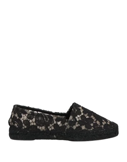 Женские эспадрильи Dolce & Gabbana кружевные, чёрные