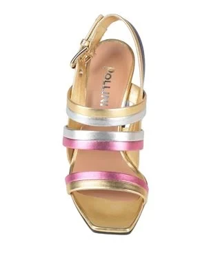 Женские сандалии Pollini с ремешком, золотистые