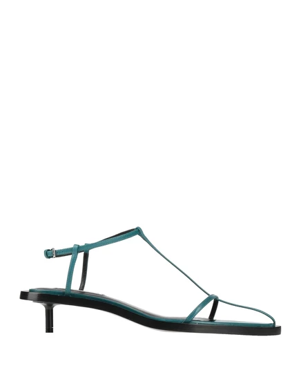 Женские босоножки Jil Sander, темно-бирюзовые