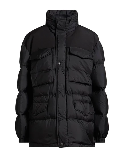 Женский короткий пуховик Moncler с капюшоном, чёрный