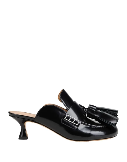 Женские мюли JW Anderson PAPERMAG лакированные, чёрные