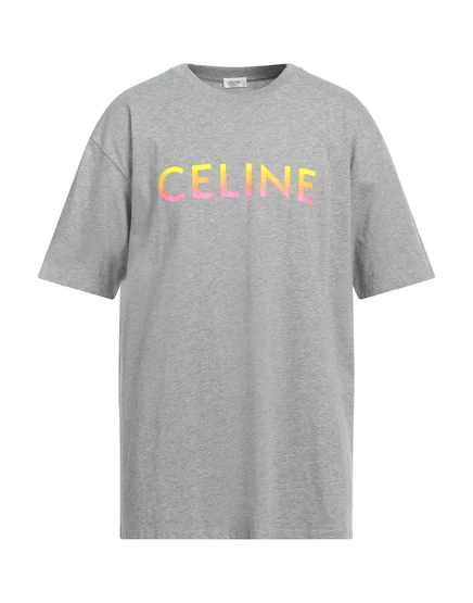 Мужская футболка Celine PAPERMAG с логотипом, серая