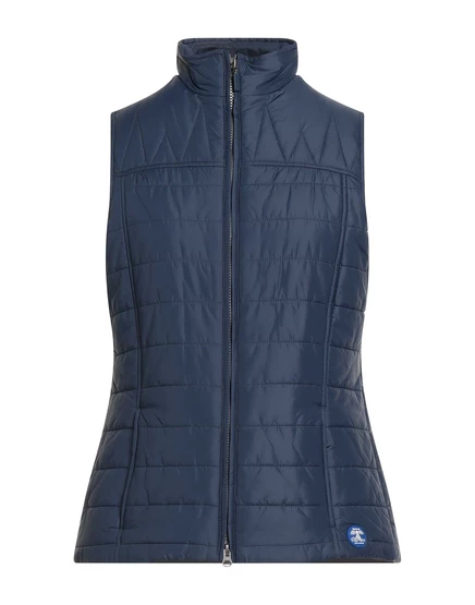Женский стёганый жилет Barbour с высоким воротником, тёмно-синий