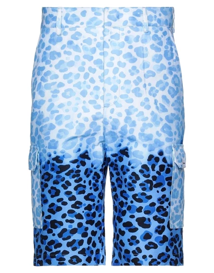 Мужские шорты MSGM Papermag карго, лазурные