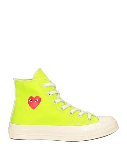 Женские кеды Converse x CDG Play Papermag, лаймовые