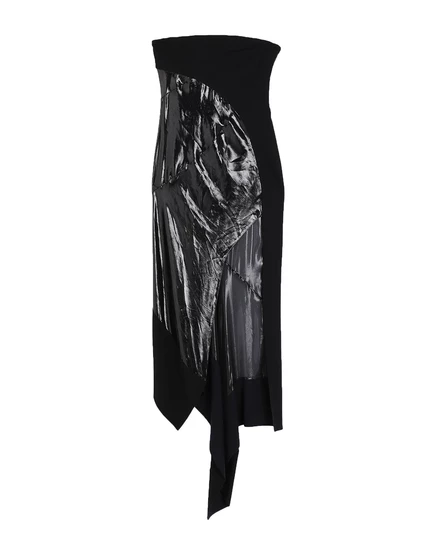 Женское платье Mugler Papermag миди, черное
