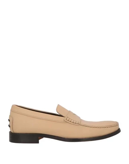 Мокасины Tod's, кожаные пенни-лоферы, бежевые