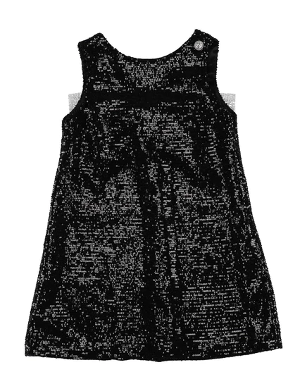 Детское платье Balmain JUNIOR с пайетками, чёрное