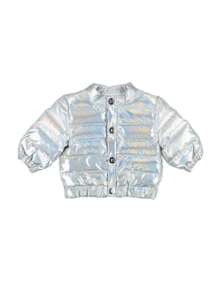 Женская стеганая куртка balmain promotion_baby, серебристая