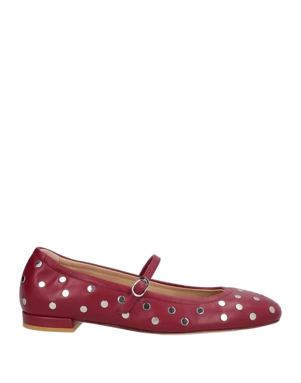 Женские балетки Stuart Weitzman Papermag, кожаные, бордовые