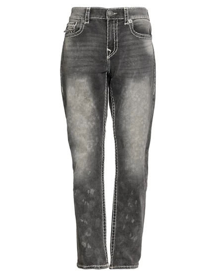 Мужские джинсы True Religion прямые, чёрные