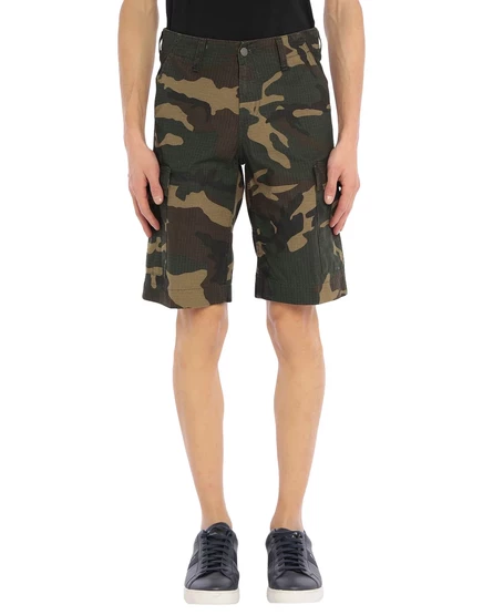 Мужские карго-шорты Carhartt камуфляжные, зелёный милитари