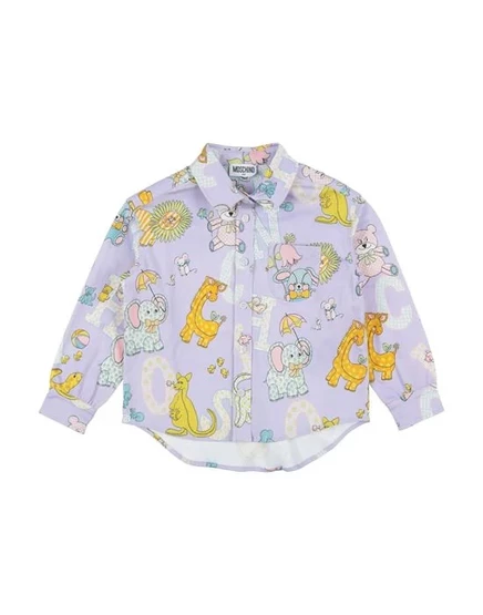 Детская рубашка Moschino Kid, сиреневая
