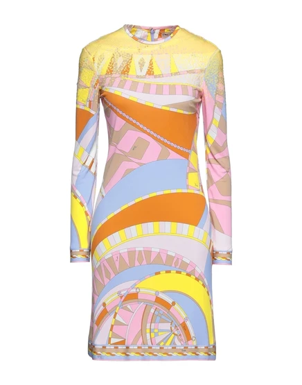 Женское мини-платье Pucci с пайетками, розовое