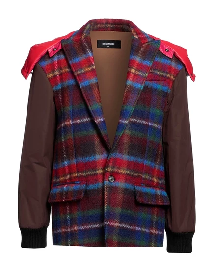 Мужское пальто DSQUARED2 Lorenz_SP фланель, тёмно-коричневое