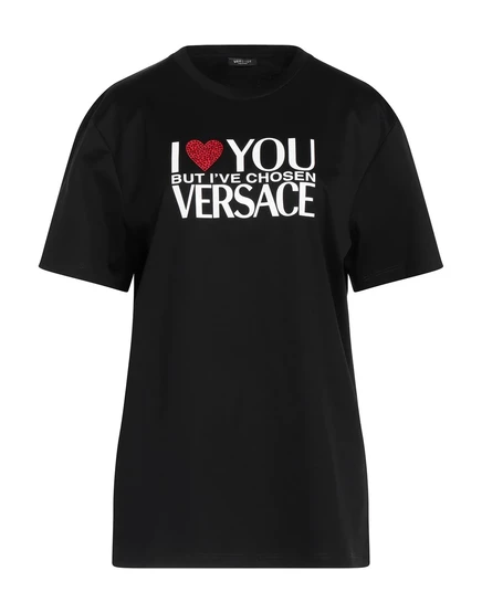 Женская футболка Versace PAPERMAG, черная