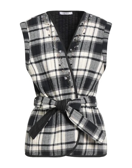 Женский жилет Iride Vests в клетку, иссиня-чёрный
