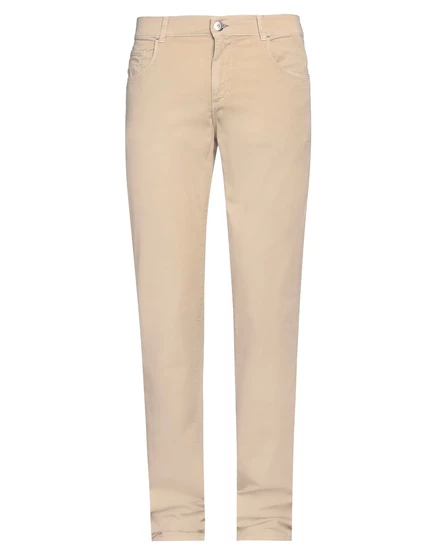 Мужские брюки-бананы Trussardi Jeans, хлопок/эластан, бежевые