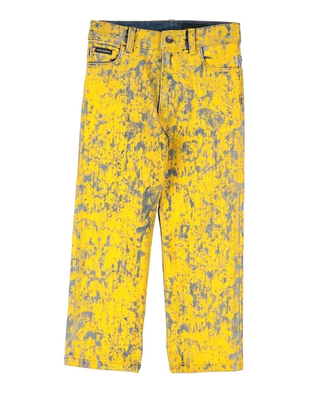 Мужские джинсы Dolce & Gabbana KIDS из денима, жёлтые