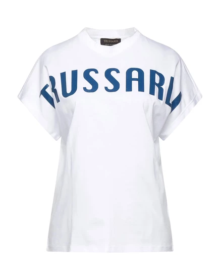 Женская футболка Trussardi Jadr с логотипом, белая