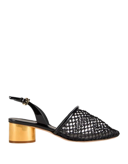 Женские туфли Ferragamo Papermag с ремешком, черные