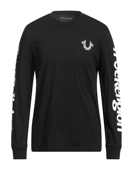 Мужской лонгслив True Religion с принтом, черный