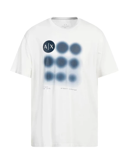 Мужская футболка Armani Exchange Lorenz_SP, гипсово-белая