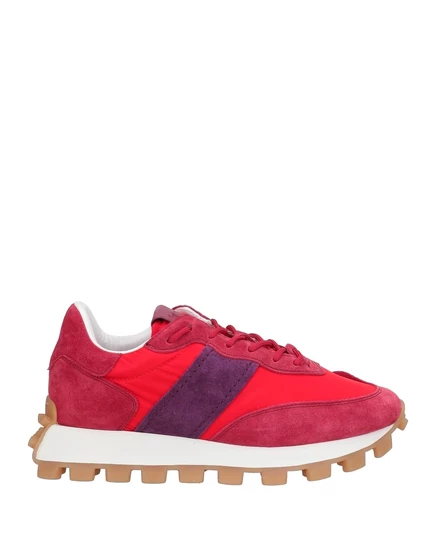 Женские массивные кроссовки Tod's замшевые, красные