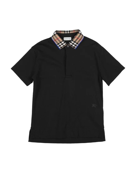 Поло для мальчиков Burberry Kids, чёрное