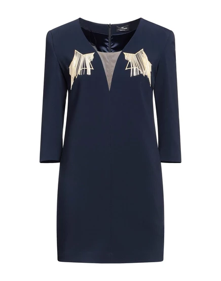 Мини-платье Elisabetta Franchi Wonderwoman, темно-синее